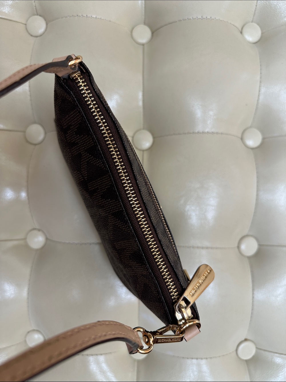 Michael Kors Brown Logo mini bag, Gold Hardware - Picture 5 of 16